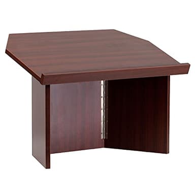 Flash Furniture Mysta Portable Tabletop Lectern with Hinged Foldable Base and Slanted Tabletop in Mahogany - Image 6