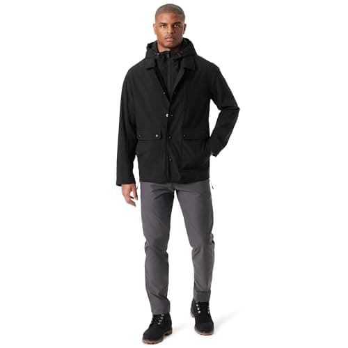 BASS OUTDOOR Men's Storm System Water Resistant Breathable Barn Jacket with Wind Proofing Standard, Black Beauty - Image 1