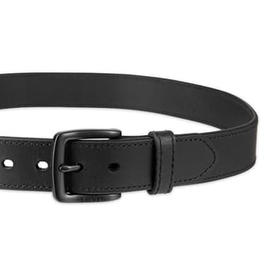 Levi's Men's Casual Leather Belt, Matte Black, Medium (34-36) - Image 3