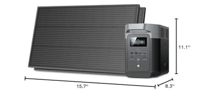 EF ECOFLOW Solar Generators, DELTA 2 Portable Power Station with 2PCS 100W 12V Solar Panels, 1024Wh LFP Battery, Fast Charging, Power Station for Home Backup, Camping&RVs - Image 8