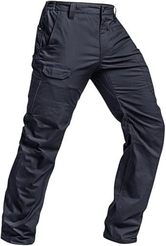 CQR Men's Utility Flex Cargo Pants, Classic-Fit Casual Stretch Work Pants, Water Resistant Lightweight Tactical Hiking Pants, Sentinel Operator Navy, 34W x 34L - Image 9