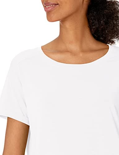 Amazon Essentials Women's Studio Relaxed-Fit Lightweight Crewneck T-Shirt (Available in Plus Size), White, XX-Large - Image 4