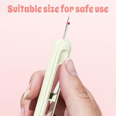 Upgraded 2 in 1 Needle Threaders Seam Ripper,Threader for Hand Sewing Sewing Supplies,Stretchable Remover Tool for Hand Sewing,Knitting,Cross Stitch,Embroidery,Thread Removal (White+Green) - Image 6