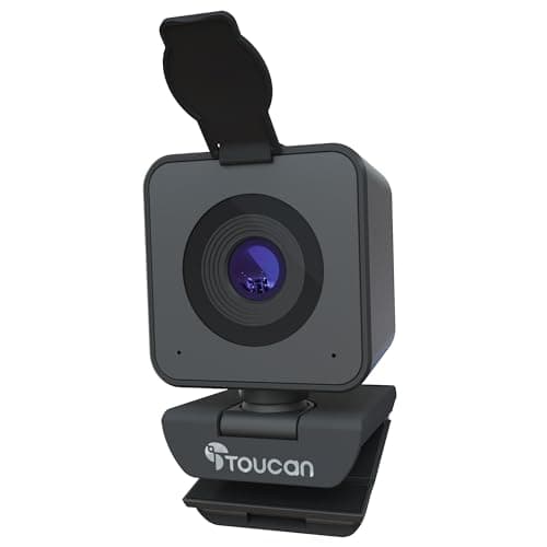 TOUCAN 1080P Webcam with Microphone,Clear Stereo Audio, Streaming Webcam, 115°View Computer Camera,Plug and Play USB Web Cam for Skype, Zoom, FaceTime, Hangouts, PC/Laptop/MacBook/Tablet - Image 1