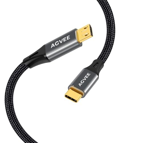 AGVEE 2 Pack 3.3ft USB-C to Micro USB Cable, Gold Plated End Tips, Braided Charger Data Sync Cord Charging Adapter for Micro USB Devices, PS4, Kindle, Android Phone, Dark Gray - Image 1
