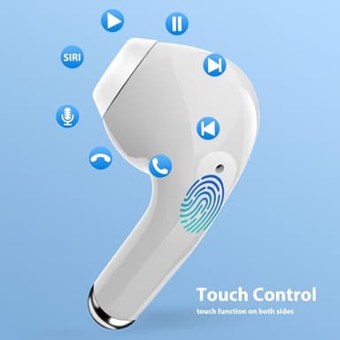 Wireless Earbuds for Samsung S25 Ultra S24 S23 Fe S22+, 5.3 Bluetooth Earbuds Noise Cancelling Ear Bud with Mic Touch HiFi Stereo Wireless Headphone for iPhone 17 Air 16 e 15 Pro Max 14 Plus Pixel 10 - Image 3