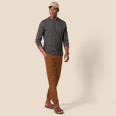 Amazon Essentials Men's Straight-Fit Chino Jogger Pant, Dark Khaki Brown, Medium - Image 5