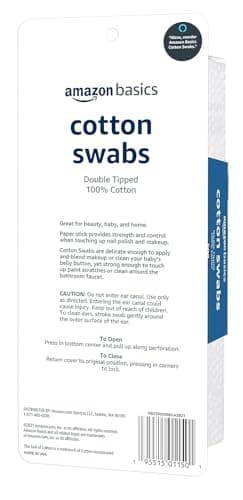 Amazon Basics Cotton Swabs for Personal Hygiene and Baby Care, 500 Count, 1 Pack - Image 2