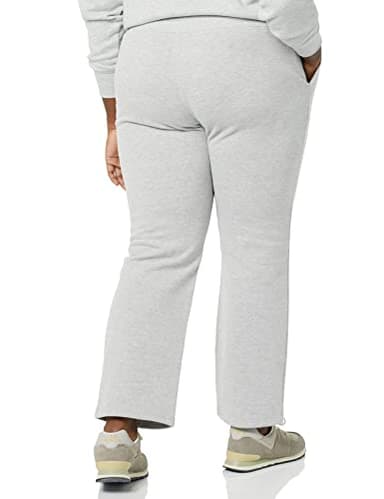Amazon Essentials Women's Straight Leg Sweatpants with Drawstring for Women, Fleece - (Available in Plus Size), Grey Heather, Large - Image 4