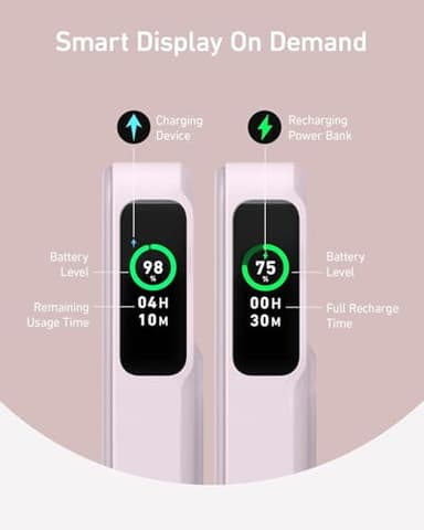 Anker MagGo Power Bank, Qi2 Certified 15W Ultra-Fast MagSafe-Compatible Portable Charger, 10,000mAh Battery Pack with Smart Display & Foldable Stand, For iPhone 16/15/14/13 Only (USB-C Cable Included) - Image 2