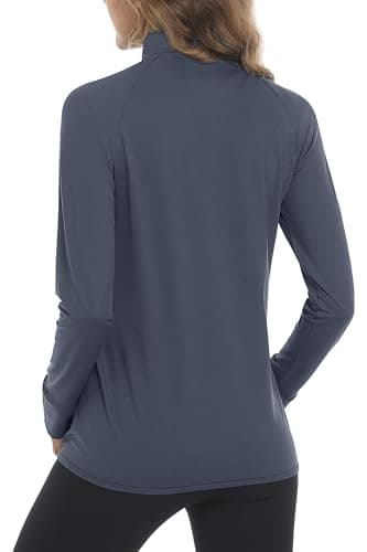 MAGCOMSEN Lightweight Jacket for Women Long Sleeve UPF 50+ Sun Protection Shirts Hiking Running Workout Shirts Grey M - Image 3