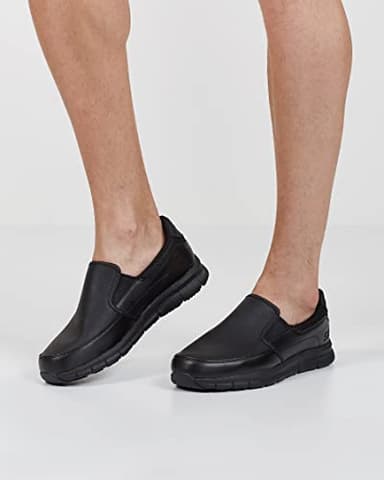 Skechers Men's Nampa-Groton Food Service Shoe, Black, 8.5 - Image 9