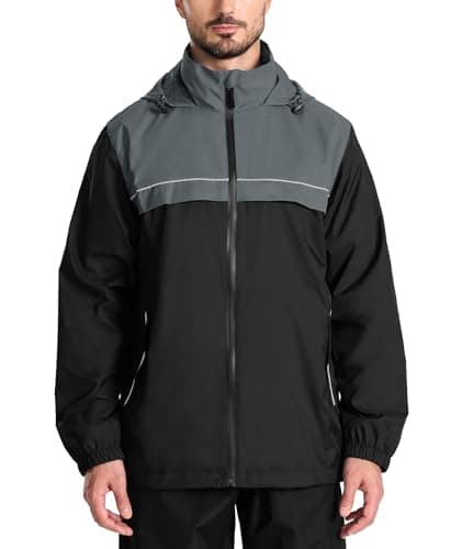 SWISSWELL Mens Rain Jacket Waterproof Windbreaker Hidden Hooded Lightweight Breathable Rain Coat for Golf Hiking Cycling - Image 1