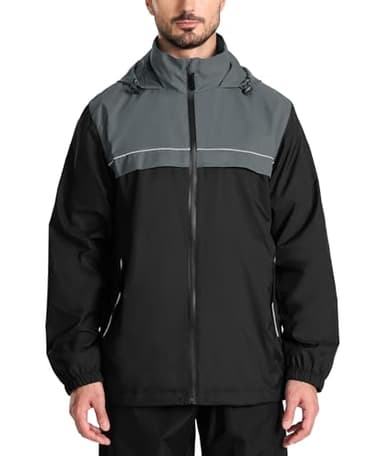 SWISSWELL Mens Rain Jacket Waterproof Windbreaker Hidden Hooded Lightweight Breathable Rain Coat for Golf Hiking Cycling - Image 1