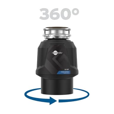 InSinkErator Power 1HP, 1 HP Garbage Disposal, Power Series EZ Connect Continuous Feed Food Waste Disposer, Black - Image 10