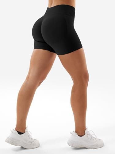 YEOREO SoftHue Women Workout Gym Impact Shorts Scrunch Butt Lifting 2.5"/3.6"/4.5"/6" Shorts Black S - Image 5