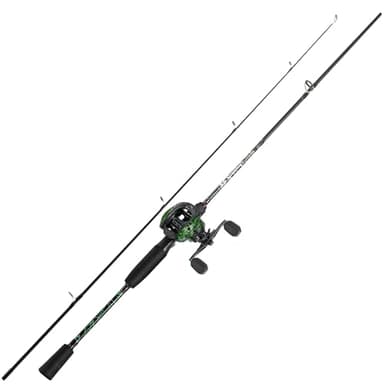 Sougayilang Spinning & Casting Fishing Rod Reel Combos, 2 Pc Sensitive Rod with Stainless Steel Guides for Freshwater Fishing- Casting 6'0" with Right Reel - Image 2