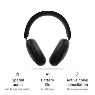 Sonos Ace | Noise Cancelling Wireless Over-Ear Headphones with Bluetooth, 30-Hour Battery Life, Spatial Audio, Dolby Atmos, Dynamic Head Tracking - Black - Image 3
