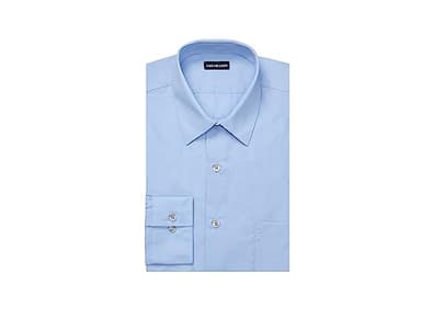 Van Heusen Men's Dress Shirt Fitted Poplin Solid, Cameo Blue, 15.5" Neck 34"-35" Sleeve - Image 3