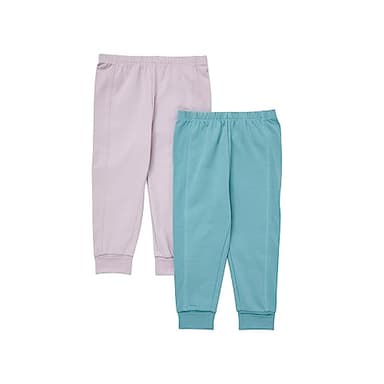 Hanes Unisex Baby Pure Comfort Baby French Terry Joggers, Baby Girl and Baby Boy Pants, 2-Pack Purple/Blue - Image 1