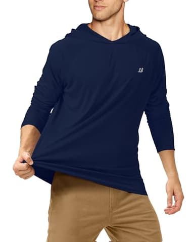 Roadbox Men's Sun Protection Long Sleeve Hoodie UPF 50+ Outdoor UV Fishing Shirts (Small) - Image 2