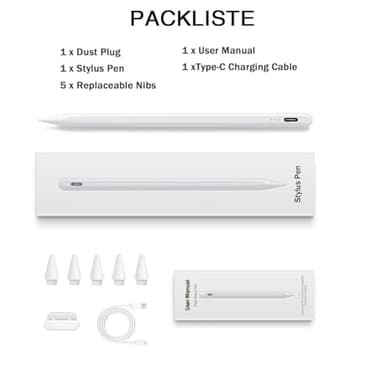 Stylus Pen for iPad 11th&10th&9th Generation,Fast Charge Pencil for Apple iPad,Palm Rejection,Tilt Sensitivity,Compatible with 2018-2025 iPad11/10/9/8/7/6th,Pro 13" M4/12.9"/11",Air 3/4/5/M2,Mini 5/6 - Image 9