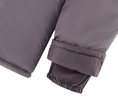 OshKosh B’gosh Baby Girl's Hooded Winter Puffer Jacket with Faux Fir Trim, Gray with Allover Pattern and Snowbib, Grey Floral, 6 Years - Image 5