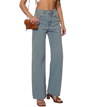 ETTELO Womens Jeans High Waisted Straight Leg Loose Stretchy Lightweight Tummy Control Trendy Jeans for Women 2025 - Image 3