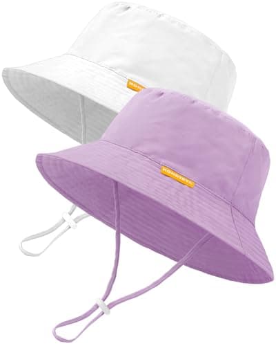 Baby Sun Hat Kids Summer UPF 50+ Toddler Bucket Hat Wide Brim Adjustable Beach Hats for Boys Girls Age 0-6 Years - Image 1