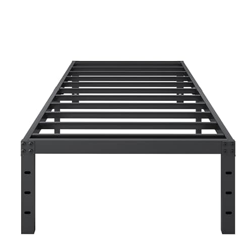 SHLAND Bed Frame Twin, 18 Inch Metal Twin Platform Bed Frame No Box Spring Needed, Mattress Foundation, Storage Space, No Noise, Easy Assembly - Image 1