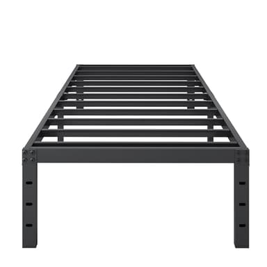 SHLAND Bed Frame Twin, 18 Inch Metal Twin Platform Bed Frame No Box Spring Needed, Mattress Foundation, Storage Space, No Noise, Easy Assembly - Image 1
