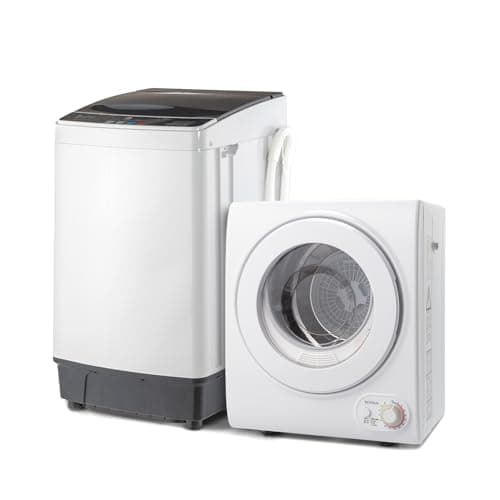 ROVSUN 1.5CuFt Portable Clothes Dryer and 17.6LBS Full-Automatic Washing Machine Set, Compact Laundry Washer and Dryer Combo Set with Stainless Steel Inner Tub, for Apartment, Dorms, Home - Image 1