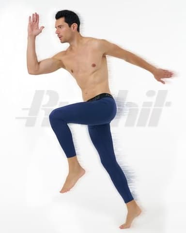 Runhit Men’s Compression Pants Running Tights Workout Leggings Athletic Base Layer Pants for Sports Yoga Basketball Navy Blue 3XL - Image 6