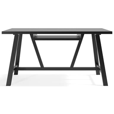 SIMPLIHOME Dylan SOLID WOOD Industrial 60 inch Wide Writing Office Desk in Black for the Office Desk, Writing Table, Workstation and Study Table - Image 5