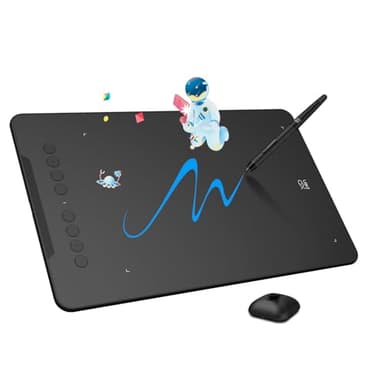 XPPen Updated Deco 01 V3 Drawing Tablet, 16384 Pressure Sensitivity, 8 Custom Shortcuts, 220 Report Rate for OSU Drawing Pad, Remote Teaching & Animation, Compatible with Android, Windows, macOS - Image 1