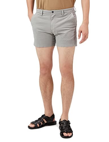 Amazon Essentials Men's Slim-Fit 5" Flat-Front Comfort Stretch Chino Short (Previously Goodthreads), Light Grey, 28 - Image 1