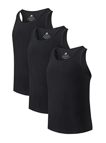 DAVID ARCHY Men's Tank Top Bamboo Rayon Undershirts Tank Shirt Moisture-Wicking A-Shirt for Men, 3-Pack (M, Black) - Image 1