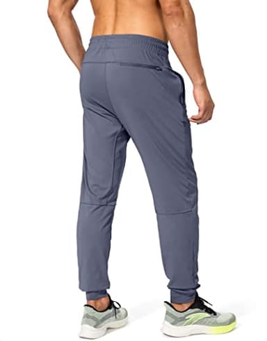 G Gradual Men's Sweatpants with Zipper Pockets Athletic Pants Traning Track Pants Joggers for Men Soccer, Running, Workout (Dusty Blue, Large) - Image 3