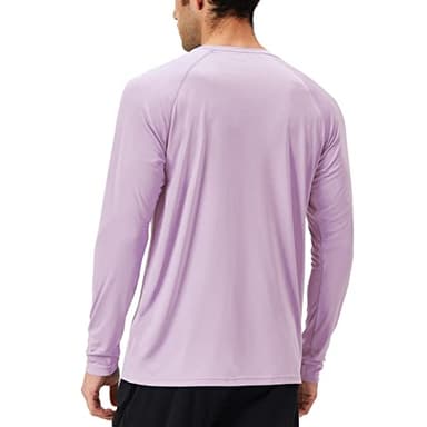 NAVISKIN Men's Sun Protection UPF 50+ UV Outdoor Long Sleeve Shirts Lavender Frost Size M - Image 3