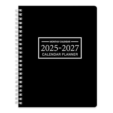 Monthly Planner 2025-2027, 2025 Calendar 24 Months Planner, JULY 2025 - JUNE 2027, 8.5" x 11", 2025 Academic Planner Hard PVC Cover with Spiral Bound, Perfect for School & Office for Women & Men - Image 1