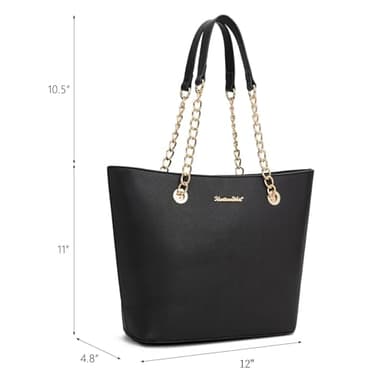 Montana West Tote Bag for Women Chain Top-handle Satchel Handbags Ladies Purses Shoulder Bags MWC-0391ABK - Image 3