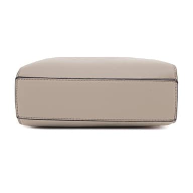 EVVE Triple Zip Small Crossbody Camera Bag with Wide Guitar Strap | Taupe - Image 4