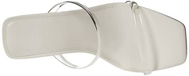 The Drop Women's Avery Square Toe Two Strap High Heeled Sandal, Clear Heel, 7 - Image 8