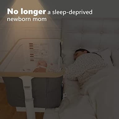 VaVaSoo Rocking Bassinet for Baby Electric Automatic Bedside Sleeper Rocks Itself 3 Motion Auto Rolling Newborn Cradle 5 Height Adjustable with Music, Wheels, Storage, Dark Grey - Image 9