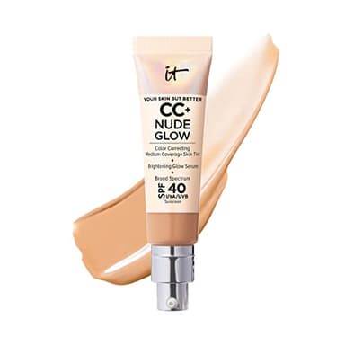 IT Cosmetics CC+ Nude Glow (Medium Tan) - Lightweight Foundation & Brightening Glow Serum with SPF 40, Medium Coverage, With Niacinamide & Hyaluronic Acid, For All Skin Types, 1.08 fl oz - Image 1