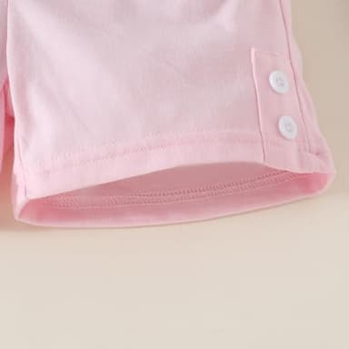 Kids Girl Clothes Heart Print Sleeveless Top and Shorts Baby Girl Summer Outfits Short Set(5-6T) - Image 6