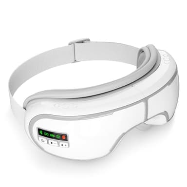 klobela Eye Massager with Heat,Heated Eye Mask, Compression Massage,Eye Massager for Migraine Relief, Reduces Dark Circles & Strain, Improves Sleep, Ideal Gift for Men/Women,White - Image 1