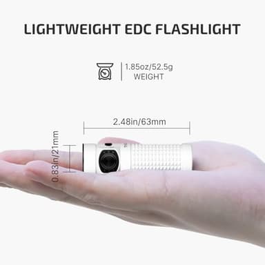 OLIGHT Baton4 Premium Edition EDC Flashlights 1300 Lumens with Type-C Charging Box, Powered by Rechargeable Battery, Small Bright Light for Camping, Emergencies, Outdoors (White) - Image 2