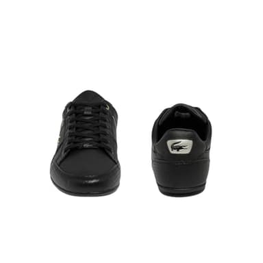 Lacoste Men's Chaymon Sneaker, Black/Black/Gold Leather, 8.5 - Image 2