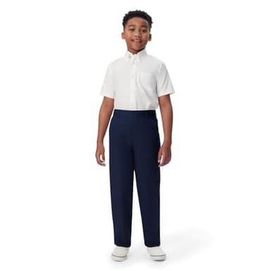 French Toast Boys Pull-on Relaxed Fit School Uniform Pant (Standard & Husky), Navy, 12 - Image 1
